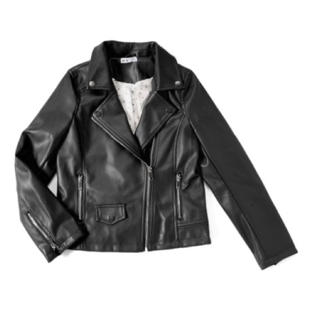 Dex Girls faux leather moto jacket